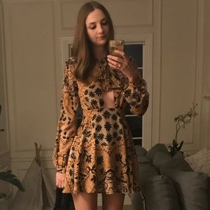 For Love and Lemons long sleeve mini dress